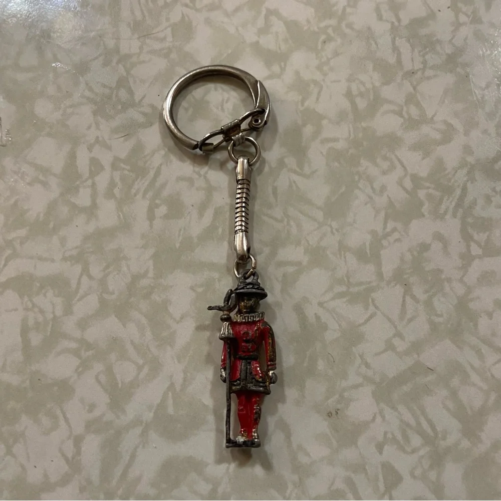 Vintage Enamel Royal Guard Keychain #6545